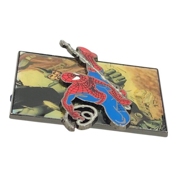 Universal Studios Pin Trading 2008 Spider-Man VS Rhino Enamel 3-D Pin Pinback - Picture 12 of 12